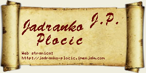 Jadranko Pločić vizit kartica